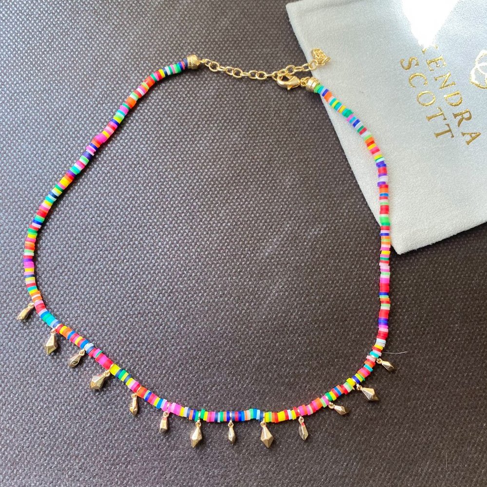 Kendra Scott Reece Gold Neon Mix Choker Necklace